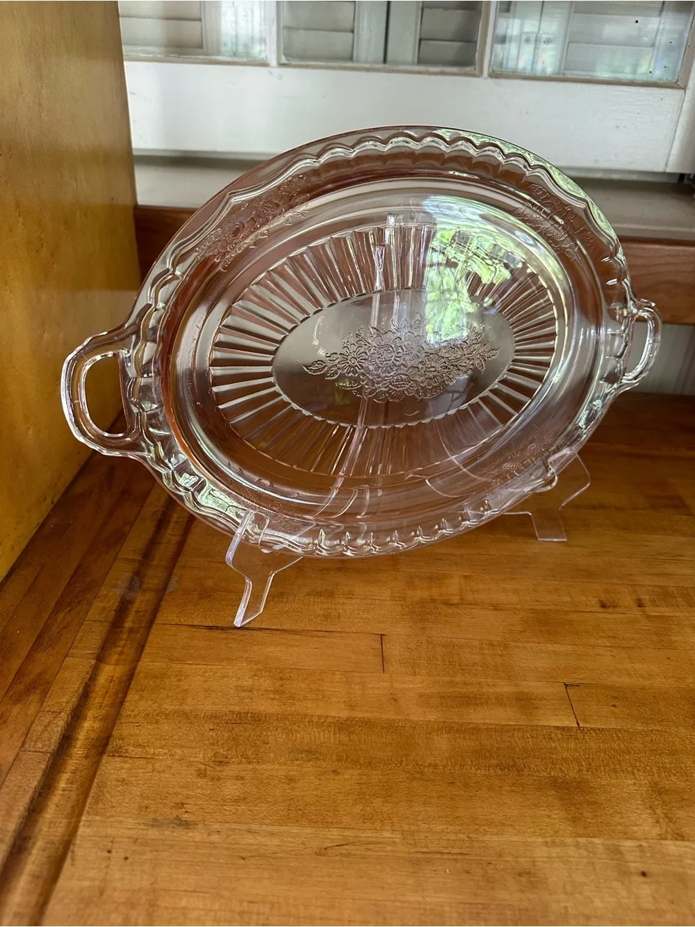 Anchor Hocking Depression Glass Handled Oval Platter